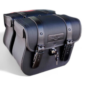 Alforges Laterais modelo inclinado 16l c/ suporte e chave p/ Vulcan 650s